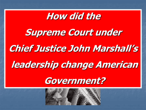 The Supreme Court Under Justice Marshall