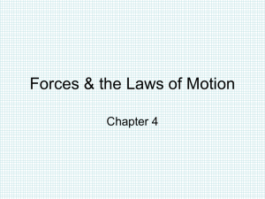 Forces & the Laws of Motion