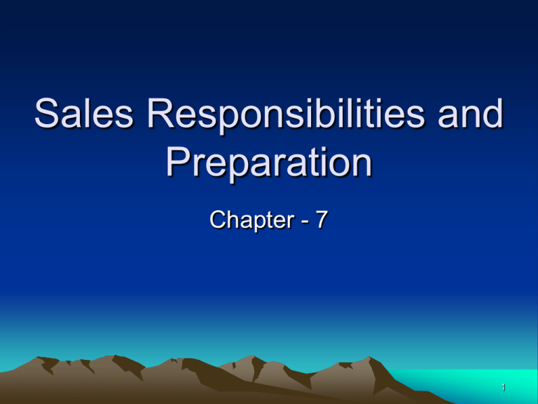 Who Is A Sales Personnel Responsibilities