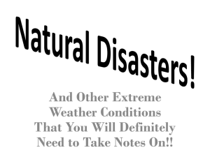 Natural Disasters & Other Extreme Weather Conditions