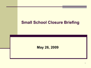 Possible Uses of Closed School Sites