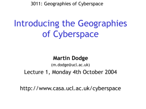 Cyberspace - Centre for Advanced Spatial Analysis