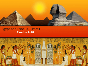 Egypt and Exodus – Part I