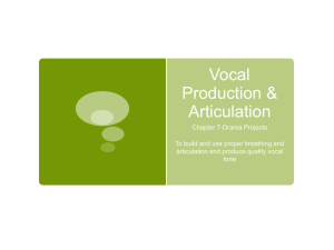 Vocal Production & Articulation