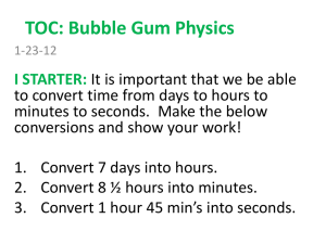 Bubble Gum Physics Lab