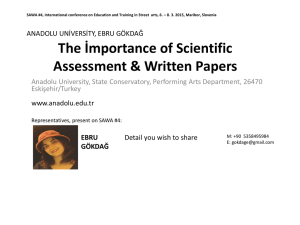 The İmportance of Scientific Assessment & Written Papers