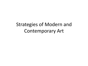 Strategies of Modern and Contemporary Art