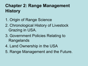 Chapter 2: Range Management History