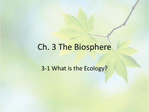 Ch. 3 The Biosphere-2009