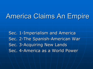 America Claims An Empire