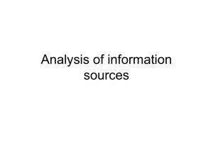 Analysis of Information Sources