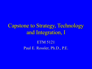 ETM5121 Course Overview