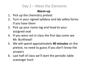 Matter and Measurement - Mr. Burkhead's Chemistry Class