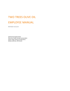 Two Trees Olive Oil Employee Handbook