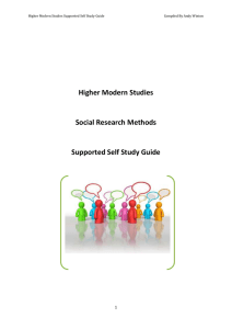 Higher Modern Studies Supported Self Study Guide Compiled By