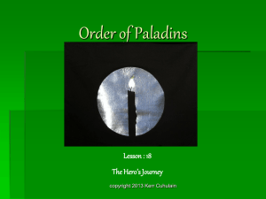 Lesson 18 Powerpoint - The Order of Paladins