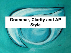 Grammar and AP Style