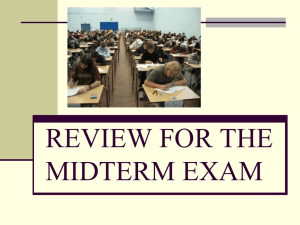 review for the midterm exam