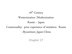 19th Century Westernization /Modernization Russia