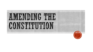 Amending the constitution