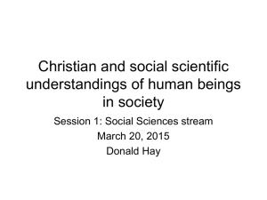 Christian and social scientific understandings of human beings in
