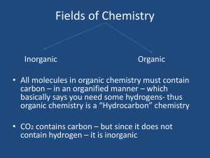 Fields of Chemistry
