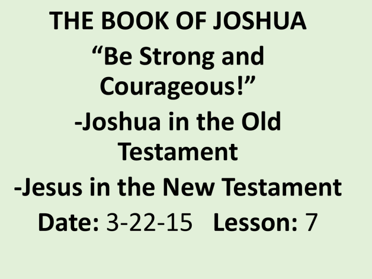 Joshua Bible Study l 