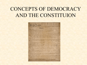 CONCEPTS OF DEMOCRACY AND THE CONSTITUION
