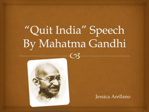 *Quit India* Speech By Ghandi