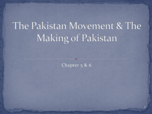 The Pakistan Movement & The Making of Pakistan