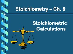 Stoichiometry Problems - Fort Thomas Independent Schools