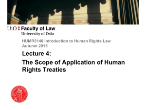 HUMR5140 Introduction to Human Rights Law Autumn 2011