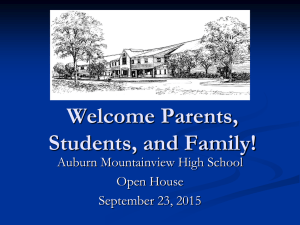 Open House PowerPoint - Auburn School District