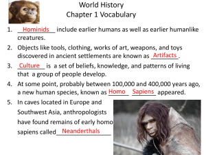 World History Chapter 1 Vocabulary