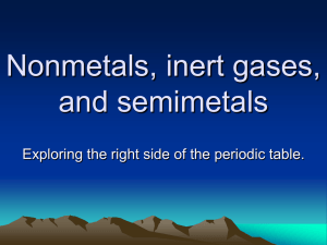 Nonmetals, inert gases, and semimetals
