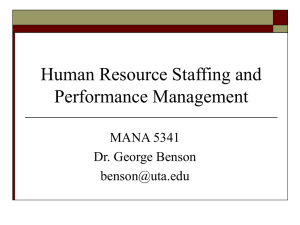 HR Staffing Intro. - The University of Texas at Arlington