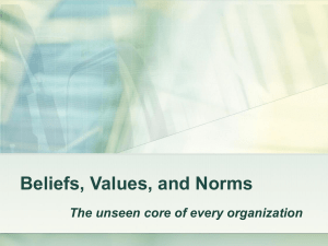 Beliefs, Norms, and Values