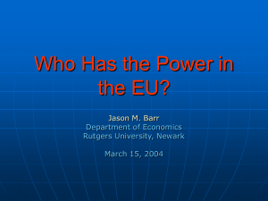 Who Has the Power in the EU? - Rutgers-Newark