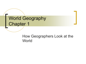World Geography Chapter 1