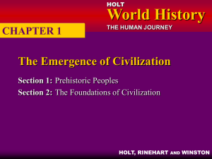 CHAPTER 1: The Emergence of Civilization