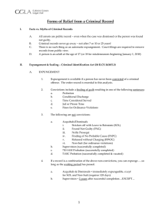 Criminal Records Handout for DRC 7-27-11