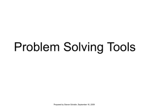 Problem Solving Tools - Consórcio Maior Empregabilidade