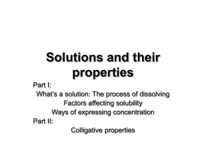 Solutions and their properties (download)