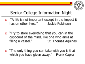 Senior College Information Night