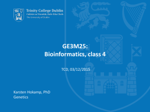 slides - Bioinf! - Trinity College Dublin