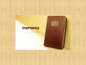Why Believe in Inerrancy?