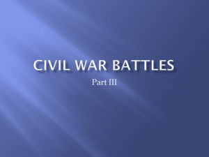 Civil War Battles - 10th Grade Honors US History