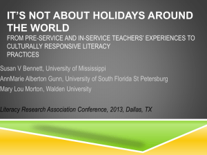 It*s Not About Holidays Around the world