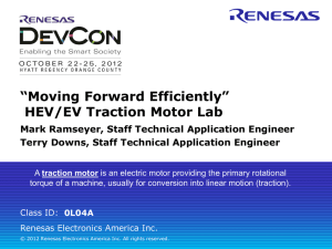 Devcon 2012 Traction Motor Lab - Renesas e