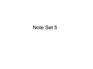 Note Set 5